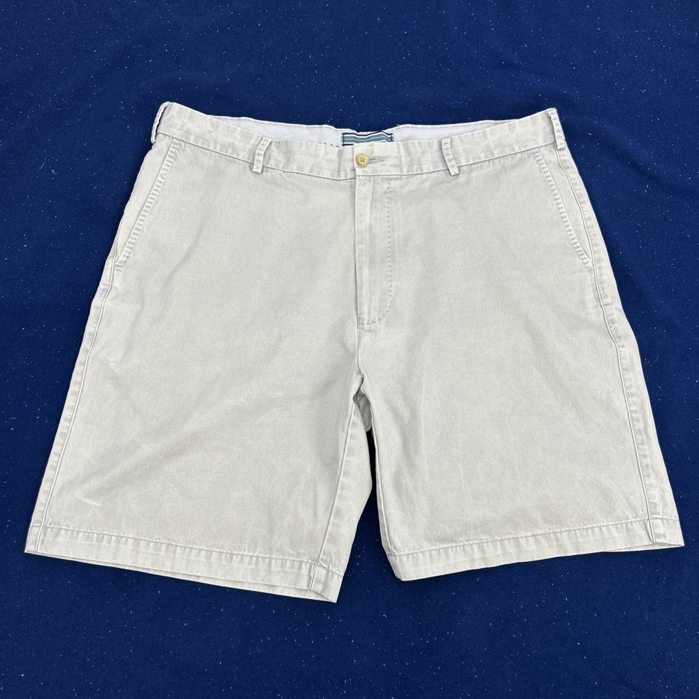 Peter Millar Winston Washed Twill Shorts Men's‎ 38 Gray Flat Front PIma Golf